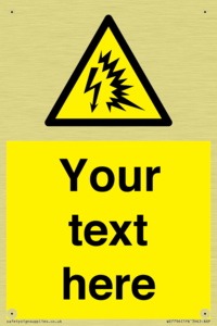 Custom warning Arc flash